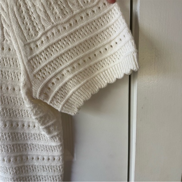 ❤️🔥Draper James - Ivory Short Sleeve Sweater - XL - Picture 3 of 6
